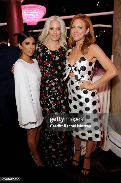 Actress Chrissie Fit, actress and The Crystal Award for Excellence in Film Honoree Elizabeth Banks, wearing Max Mara, and actress Brittany Snow...