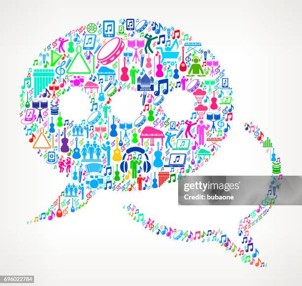 chatbubble music and musical celebration vector icon background - multiple dance stock illustrations