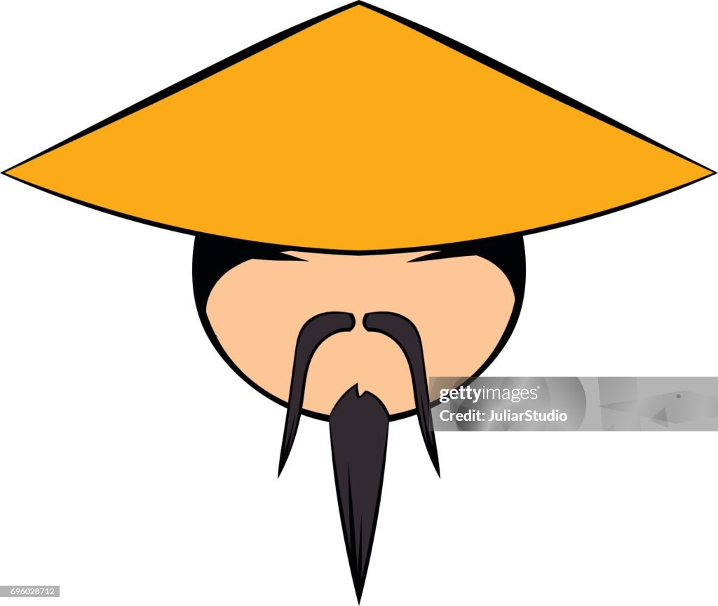 Dibujos Animados Icono De Hombre Chino Ilustración de stock - Getty Images