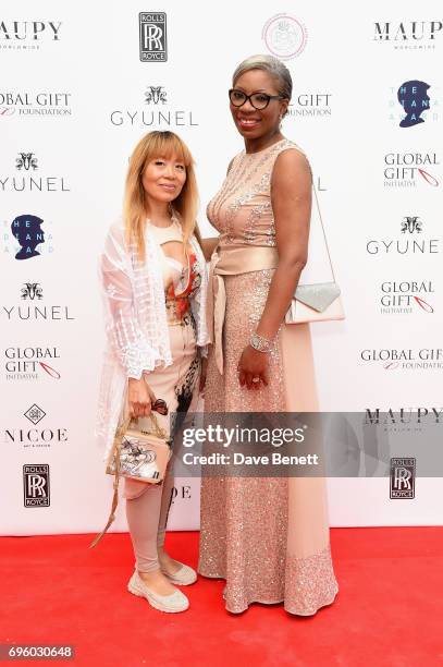 Tessy Ojo and Annie Newman attend the Global Gift Gala for The Diana Award, hosted by Earl Spencer at Althorp House on June 14, 2017 in Northampton,...