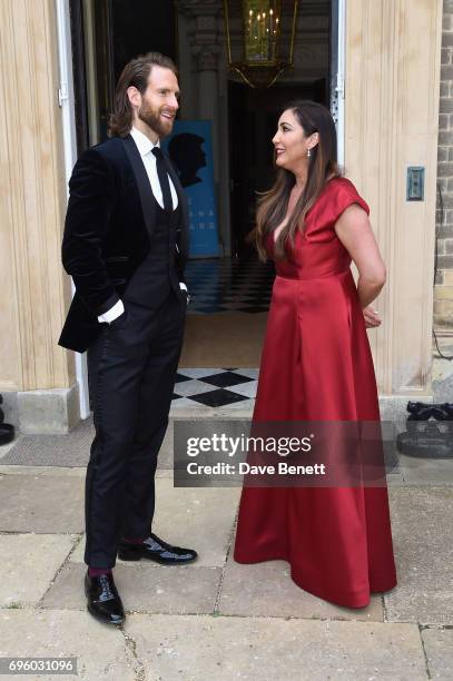 Craig McGinlay and Maria Bravo attend the Global Gift Gala for The Diana Award, hosted by Earl Spencer at Althorp House on June 14, 2017 in...