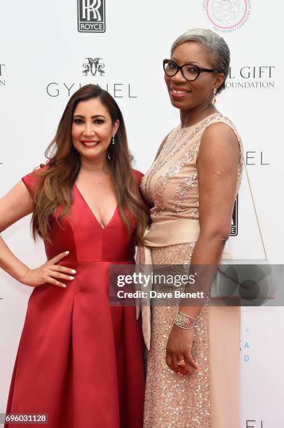 Maria Bravo and Tessy Ojo attend the Global Gift Gala for The Diana Award, hosted by Earl Spencer at Althorp House on June 14, 2017 in Northampton,...