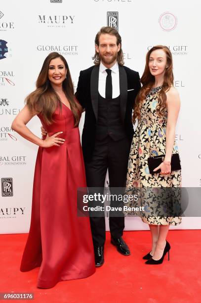 Maria Bravo, Craig McGinlay and Olivia Grant attend the Global Gift Gala for The Diana Award, hosted by Earl Spencer at Althorp House on June 14,...