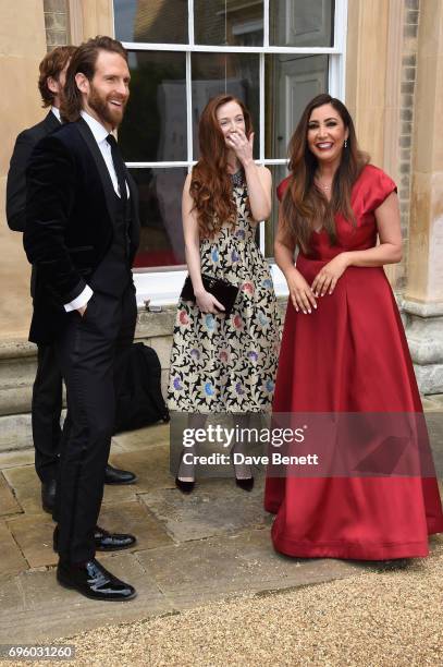Craig McGinlay, Olivia Grant and Maria Bravo attend the Global Gift Gala for The Diana Award, hosted by Earl Spencer at Althorp House on June 14,...