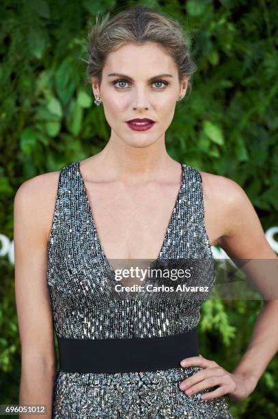 Spanish actress Amaia Salamanca attends the opening of the new Porcelanosa store on June 14, 2017 in San Sebastian de los Reyes, Spain.