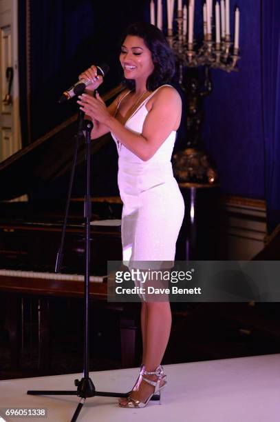 Vanessa White performs at the Global Gift Gala for The Diana Award, hosted by Earl Spencer at Althorp House on June 14, 2017 in Northampton, England.