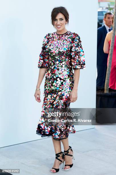 Spanish model Nieves Alvarez attends the opening of the new Porcelanosa store on June 14, 2017 in San Sebastian de los Reyes, Spain.