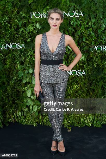 Spanish actress Amaia Salamanca attends the opening of the new Porcelanosa store on June 14, 2017 in San Sebastian de los Reyes, Spain.