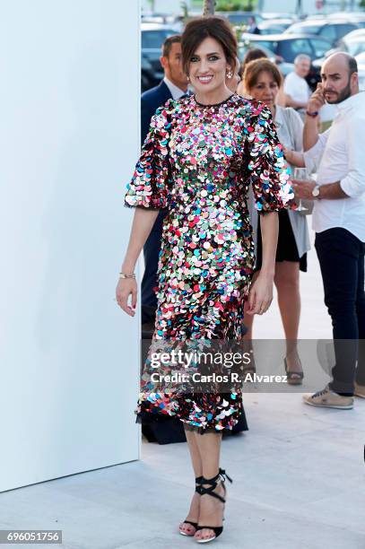 Spanish model Nieves Alvarez attends the opening of the new Porcelanosa store on June 14, 2017 in San Sebastian de los Reyes, Spain.