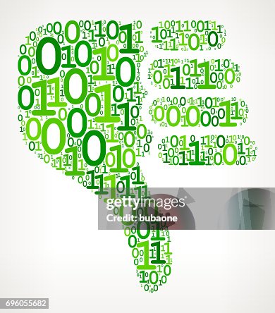 Thumbs Down Binary Code Zero One Vector Illustration Thumbs Down Binary Code Zero One Vector Illustration