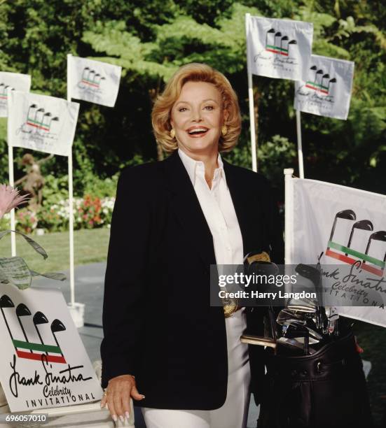 Personality Barbara Sinatra poses for a portrait in 1994 in Palm Springss, California.