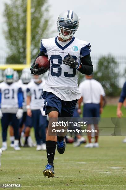 Dallas Cowboys Wide Receiver Terrance Williams catches a pass during Dallas Cowboys minicamp on June 14, 2017 at The Star in Frisco, TX.