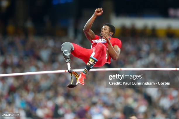 Sep 8, 2012; London, United Kingdom; Richard Browne Men's High Jump F46 Final during the London 2012 Paralympic Games at Olympic Stadium. Mandatory...