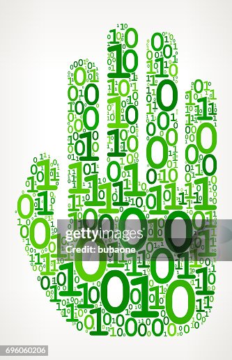Hand Binary Code Zero One Vector Illustration High-Res Vector Graphic ...