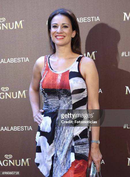 Silvia Jato attends the Magnum new campaign presentation party at the Palacete de Fortuny on June 14, 2017 in Madrid, Spain.