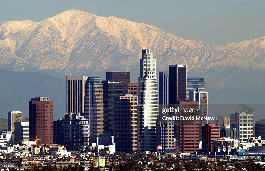 Storm Leaves Snowy Backdrop for Los Angeles