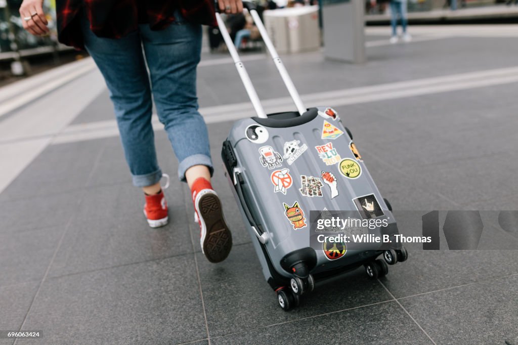 Close Up Of Traveller"u2019s Suitcase