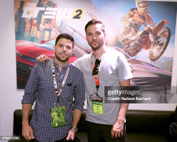 Jerry Ferrara and Logan Marshall-Green attend E3 2017 at Los Angeles Convention Center on June 14, 2017 in Los Angeles, California.