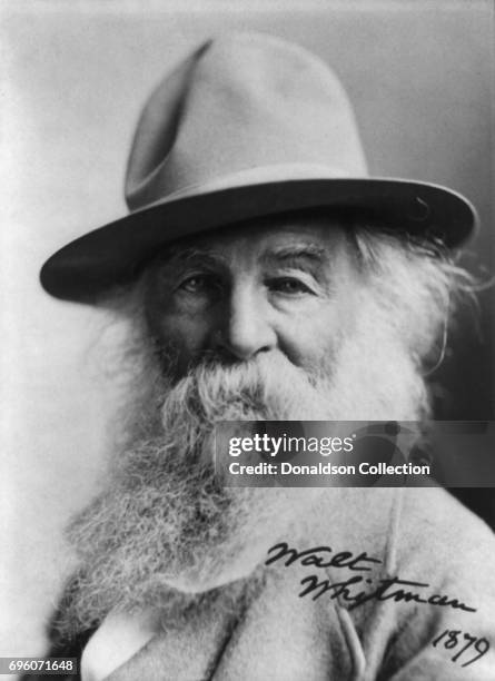 Poet Walt Whitman poses for a portrait in 1879.