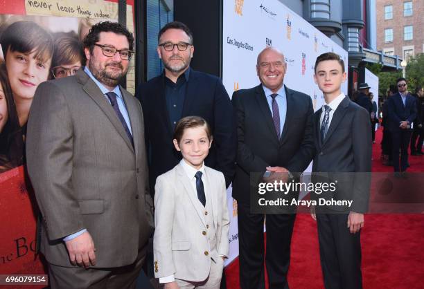 Actor Bobby Moynihan, director Colin Trevorrow, actor Jacob Tremblay, actor Dean Norris and actor Jaeden Lieberher attend the opening night premiere...