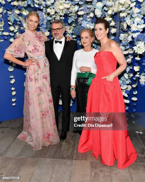 Karlie Kloss, Marc Puig, Carolina Herrera and Elizabeth Musmanno attend the 2017 Fragrance Foundation Awards Presented By Hearst Magazines at Alice...