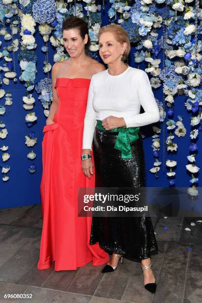 Elizabeth Musmanno and Carolina Herrera attend the 2017 Fragrance Foundation Awards Presented By Hearst Magazines at Alice Tully Hall on June 14,...