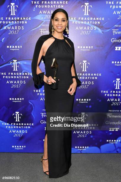 Sarah Irby poses backstage at the 2017 Fragrance Foundation Awards Presented By Hearst Magazines at Alice Tully Hall on June 14, 2017 in New York...
