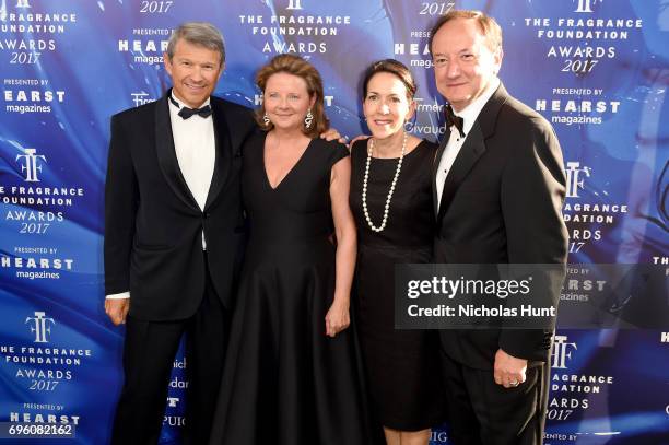 Patrick Firmenich , Harry Fremont and guests attend the 2017 Fragrance Foundation Awards Presented By Hearst Magazines at Alice Tully Hall on June...