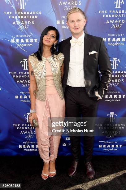 Kavi Moltz and David Moltz attends the 2017 Fragrance Foundation Awards Presented By Hearst Magazines at Alice Tully Hall on June 14, 2017 in New...