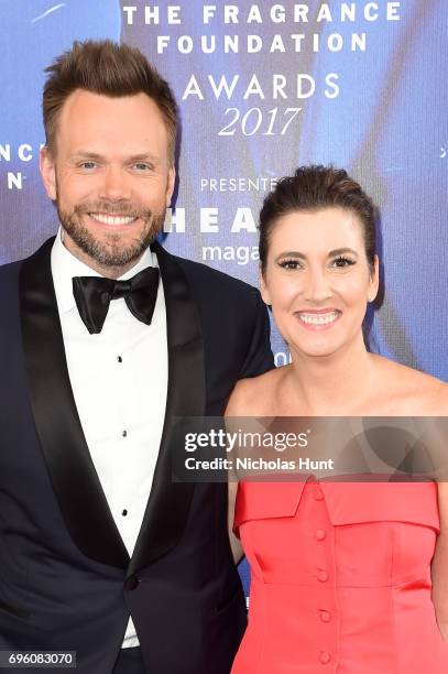 Joel McHale and Elizabeth Musmanno attend the 2017 Fragrance Foundation Awards Presented By Hearst Magazines at Alice Tully Hall on June 14, 2017 in...