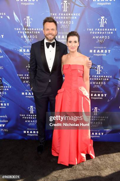 Joel McHale and Elizabeth Musmanno attend the 2017 Fragrance Foundation Awards Presented By Hearst Magazines at Alice Tully Hall on June 14, 2017 in...