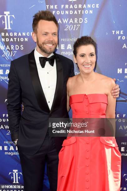 Joel McHale and Elizabeth Musmanno attend the 2017 Fragrance Foundation Awards Presented By Hearst Magazines at Alice Tully Hall on June 14, 2017 in...