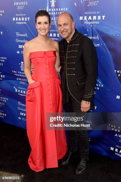 Elizabeth Musmanno and John Varvatos attend the 2017 Fragrance Foundation Awards Presented By Hearst Magazines at Alice Tully Hall on June 14, 2017...