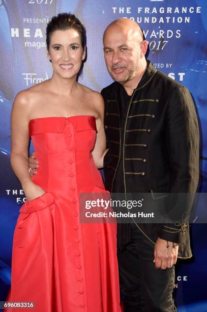 Elizabeth Musmanno and John Varvatos attend the 2017 Fragrance Foundation Awards Presented By Hearst Magazines at Alice Tully Hall on June 14, 2017...