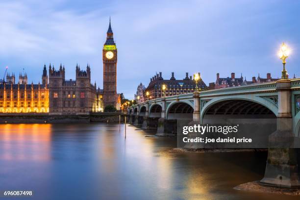 big ben, westminster bridge, westminster, london, england - establishing shot stock pictures, royalty-free photos & images