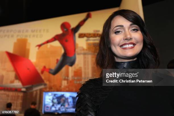 On camera host Jessica Chobot attends the Electronic Entertainment Expo E3 at the Los Angeles Convention Center on June 13, 2017 in Los Angeles,...