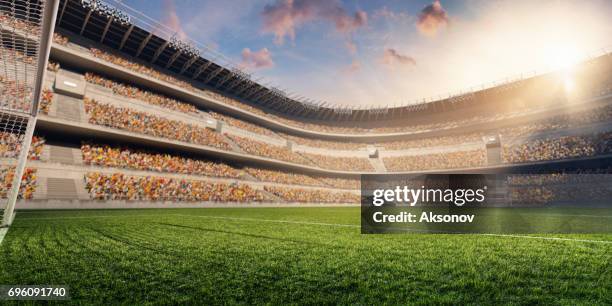 stade de football 3d - gradin photos et images de collection