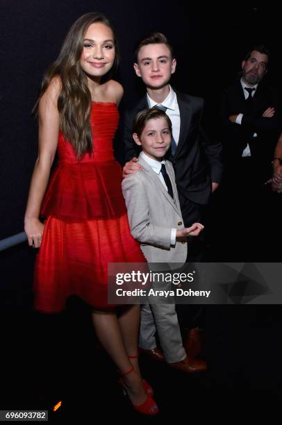 Actors Maddie Ziegler, Jacob Tremblay and Jaeden Lieberher attend the opening night premiere of Focus Features' "The Book of Henry" during the 2017...