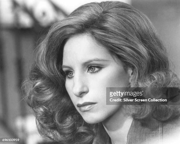 American singer and actress Barbra Streisand, circa 1975.