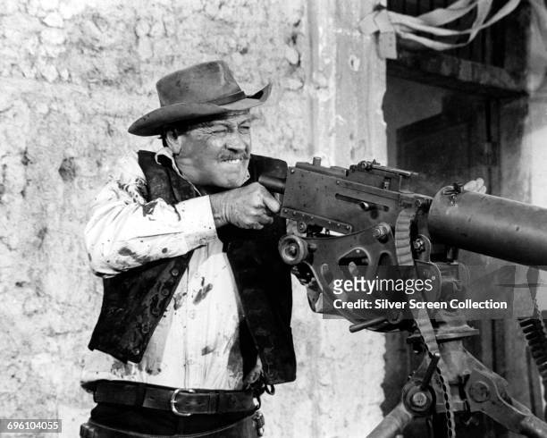 Actor William Holden as Pike Bishop in the western 'The Wild Bunch', directed by Sam Peckinpah, 1969.