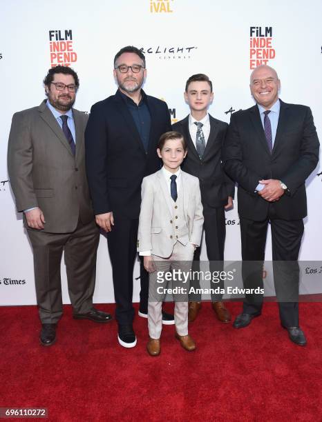 Actor Bobby Moynihan, director Colin Trevorrow, actor Jacob Tremblay, actor Jaeden Lieberher and actor Dean Norris attend the opening night premiere...