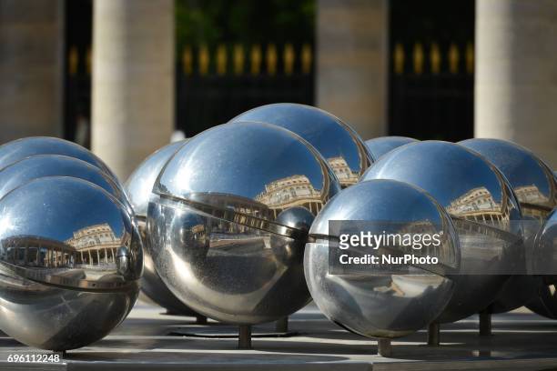 Regflexions of Palais-Royal. On Friday, June 14 in Paris, France.