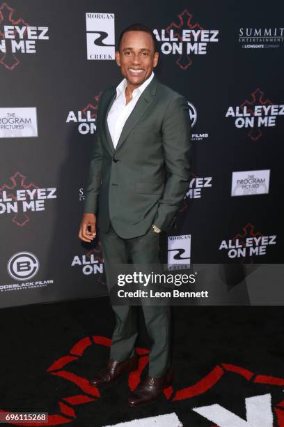 Actor Hill Harper attends the premiere of Lionsgate's "All Eyez On Me" at the Westwood Village Theatres on June 14, 2017 in Los Angeles, California.