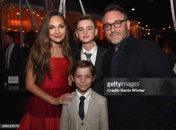 Actor Maddie Ziegler, actor Jaeden Lieberher, actor Jacob Tremblay and director Colin Trevorrow attend the Opening Night Party during the 2017 Los...