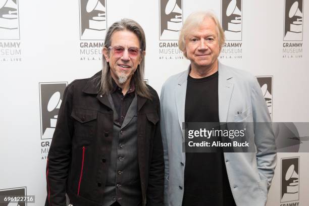 Vice President of The GRAMMY Foundation and MusiCares Scott Goldman and musician Justin Hayward attend An Evening With Justin Hayward at The GRAMMY...