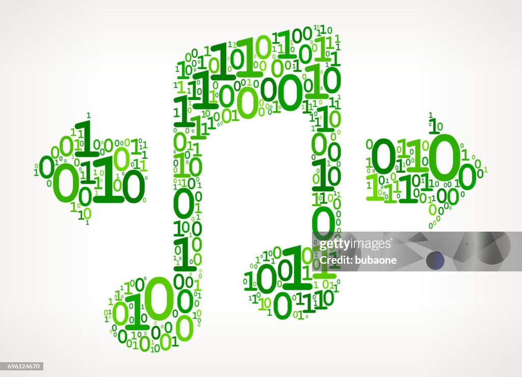Music Binary Code Zero One Vector Illustration High-Res Vector Graphic ...