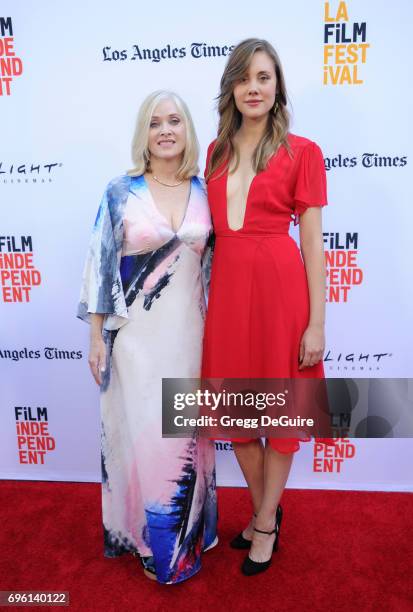 Barbara Crampton and Rebecca Forsythe arrive at the 2017 Los Angeles Film Festival - Opening Night Premiere Of Focus Features' "The Book Of Henry" at...