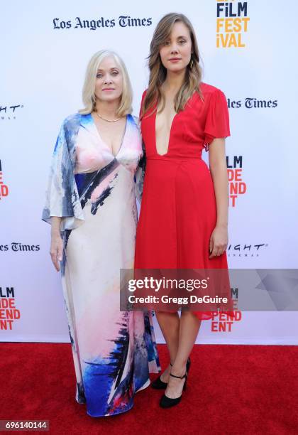 Barbara Crampton and Rebecca Forsythe arrive at the 2017 Los Angeles Film Festival - Opening Night Premiere Of Focus Features' "The Book Of Henry" at...