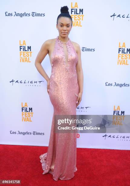 Pearl Thusi arrives at the 2017 Los Angeles Film Festival - Opening Night Premiere Of Focus Features' "The Book Of Henry" at Arclight Cinemas Culver...