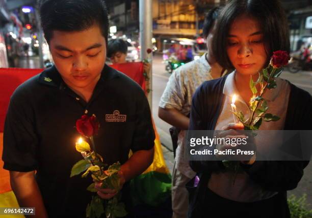 Event organizers by Thai LGBTIQ group condolences and memorialize on the 50 victims massacre in Orlando, California. The event claimed it's the first...